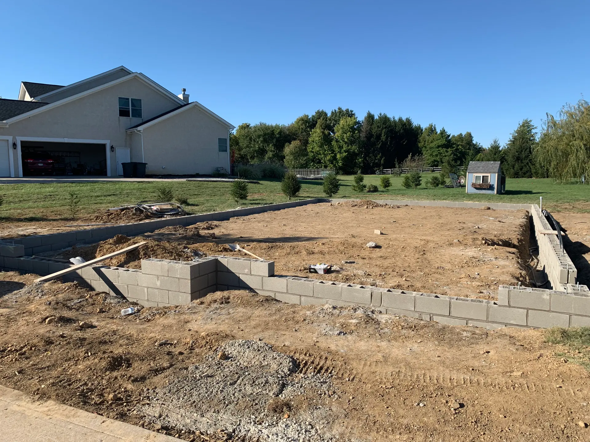 Post-frame building project in Central Ohio